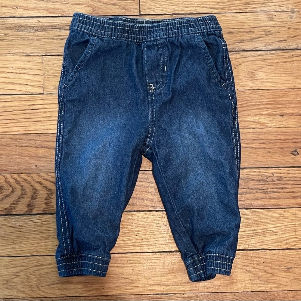 Rebels Blue Denim Jogger Jeans with Elastic Cuffs